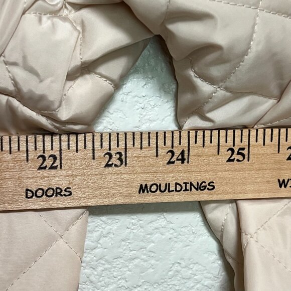 Levi's Diamond Quilted Bomber Ivory Jacket Womens Size‎ L - Picture 5 of 11
